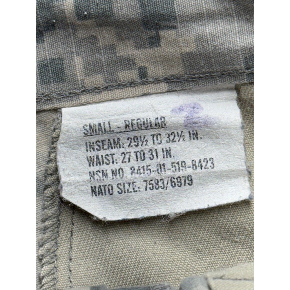 US Army ACU Field Pants Trousers Military UCP Digital Camo Uniform Small Regular - Picture 8 of 12